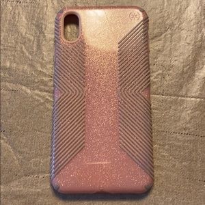 Pink IPhone XS Max Speck candy shell grip case